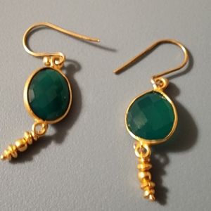 Silver/ Gold Agate Earrings New-FINAL PRICE